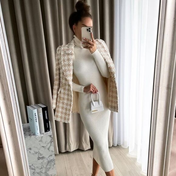 Zara Textured Tweed Double Breasted Blazer Blogger Fave 8415/706/046 - Picture 3 of 7